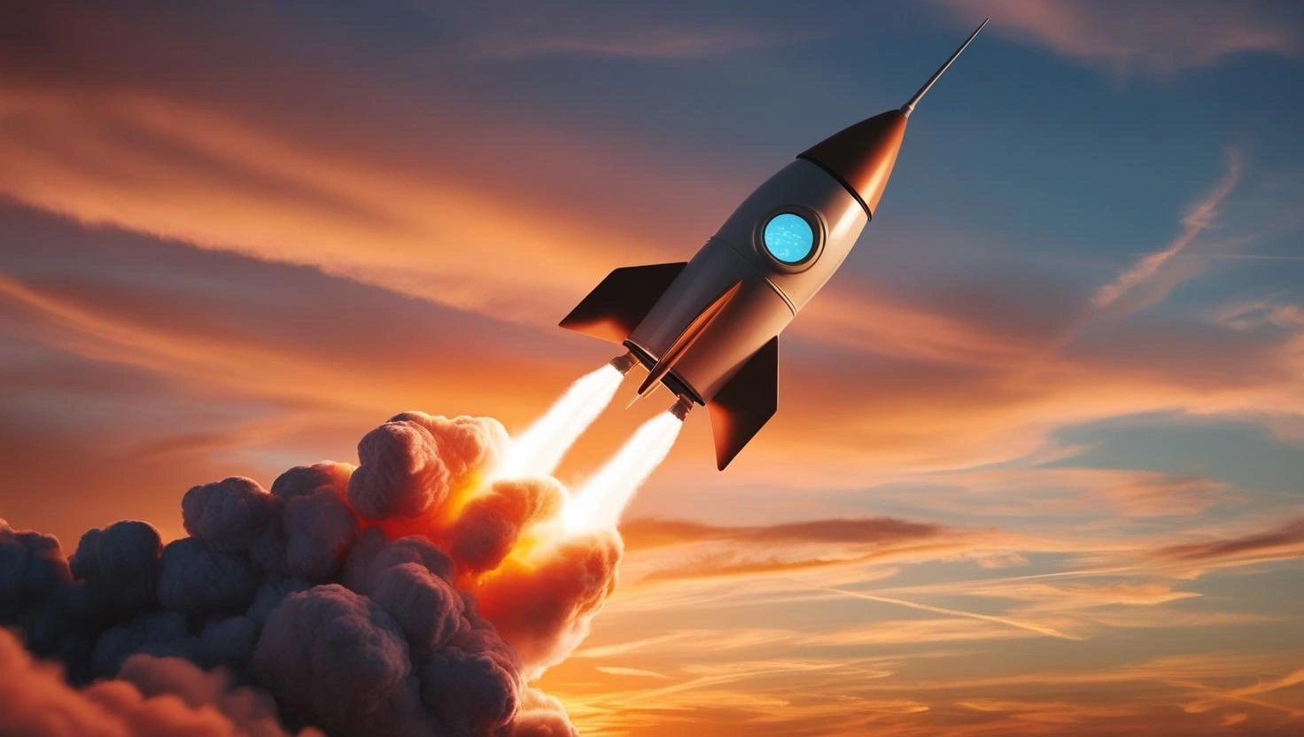 Immagine di un razzo per una startup